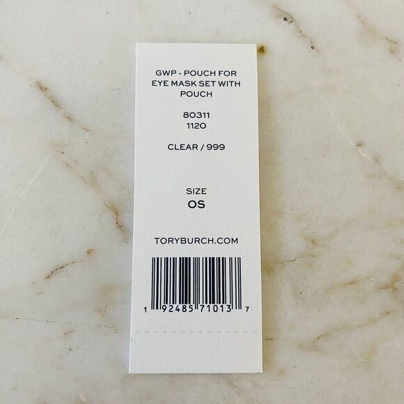 TORY BURCH Eye Mask With Pouch Clutch Travel Set - Picture 9 of 9